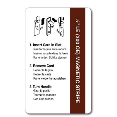 Generic hotel key card back with mag stripe