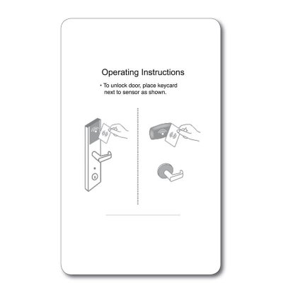 Generic RFID key card back